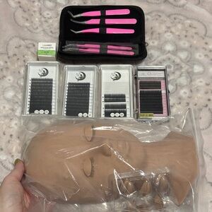 Eyelash Extension Kit with Practice Head